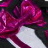 Cheerleader Outfit "Hot Pink & Black" Metallic | 8″ – 20cm