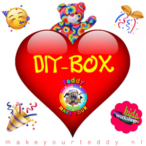 DIY-Box, Teddybeer, Knuffelbeer, Knuffelbeest, Knuffeldier, DIYKNUFFEL, DIY-KNUFFEL, Knuffel-Maken, Knuffelmaken, Zelf-Knuffel-Maken, Knuffelwinkel, knuffelstore, knuffelshop, onlineknuffelwinkel, online-Knuffelwinkel, Make-your-Teddy, Teddy-Mountain,