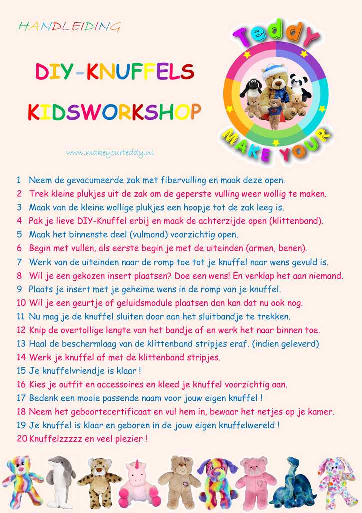 Handleiding Knuffels maken, , Teddybeer, Knuffelbeer, Knuffelbeest, Knuffeldier, DIYKNUFFEL, DIY-KNUFFEL, Knuffel-Maken, Knuffelmaken, Zelf-Knuffel-Maken, Knuffelwinkel, knuffelstore, knuffelshop, onlineknuffelwinkel, online-Knuffelwinkel, Make-your-Teddy, Teddy-Mountain,