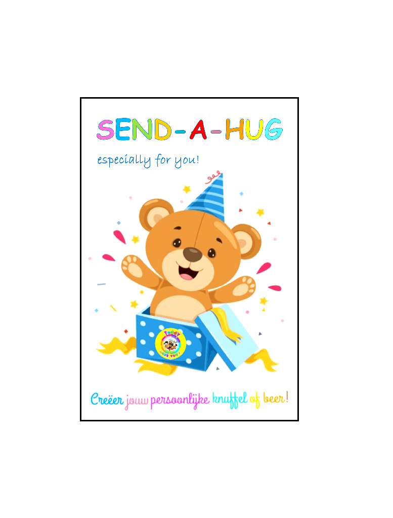 Send-A-Hug, POSTCARD, Make-Your-Teddy