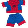 Spiderbeer, Pyjama, Spiderman, Outfit, TED0067912402694, Make-Your-Teddy, Teddy Mountain