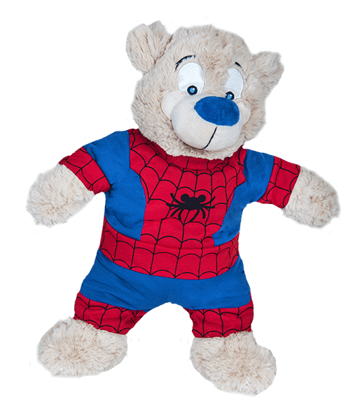 Spiderbeer, Pyjama, Spiderman, Outfit, TED0067912402694, Make-Your-Teddy, Teddy Mountain