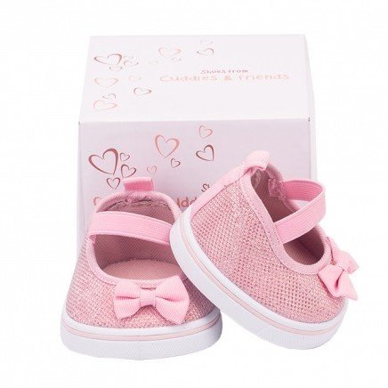 Pink Glitter sandalen, TED2499, Knuffel Schoenen, Make-Your-Teddy, KidsWorkshop