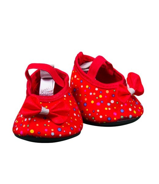 Multi Dot Red High Heels, TED0067912404092, Knuffel Schoentjes, Make-Your-Teddy KidsWorkshop