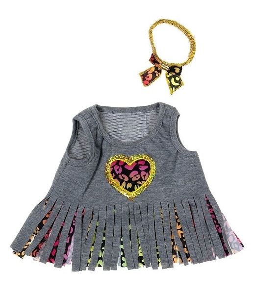Gold Heart Dress_Ted00647045200684_Make-Your-Teddy_KidsWorkshop