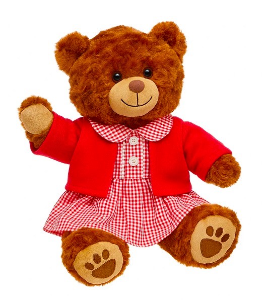 Girls School Uniform Red_TED0067812400553_Make-Your-Teddy KidsWorkshop