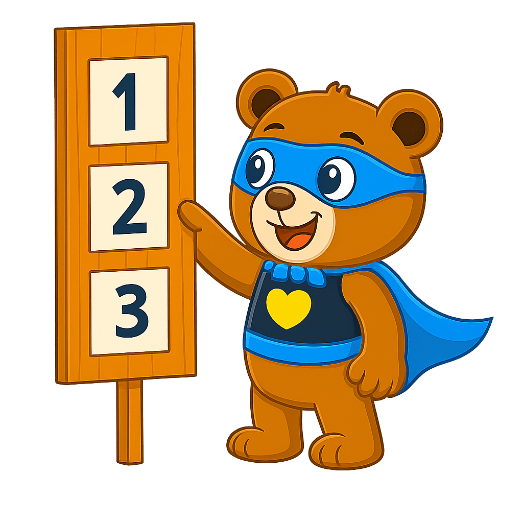 Teddy gaat knuffel maken 1 2 3