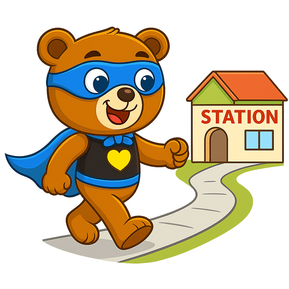 Vanuit het station lopen _ Make-Your-Teddy KidsWorkshop